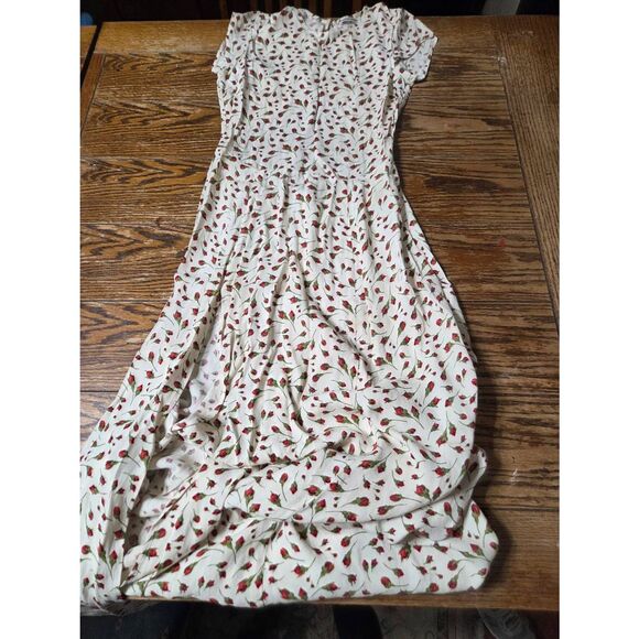 Reformation Gavin Dress In Cream Marion Rose sz 8 - Picture 2 of 5